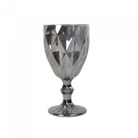 Декоративный бокал крашенное стекло "Rhombus"  серебро VB851