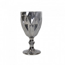 Декоративный бокал крашенное стекло "Rhombus"  серебро VB851
