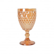 Декоративный бокал крашенное стекло "Rhombus small"  золото VB853