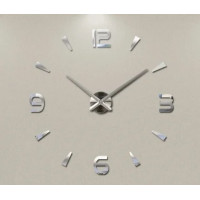 Часы настенные 3D "DIY" ZH034 МАЛЕНЬКИЕ серебро